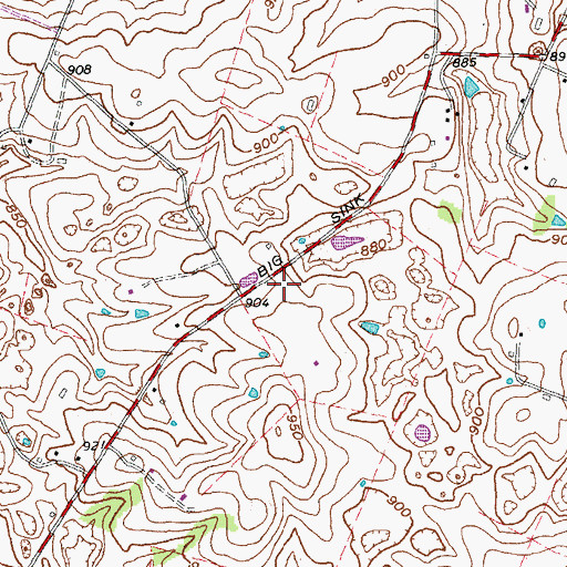 Topographic Map of Fairfield Farm (historical), KY