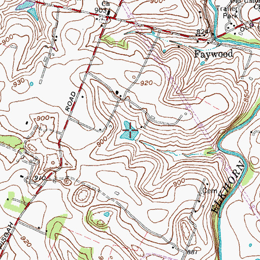 Topographic Map of Glen Lake, KY