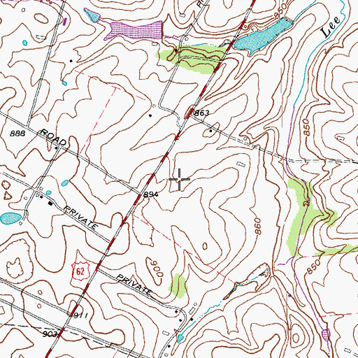 Topographic Map of Lanes End Horse Farm (historical), KY