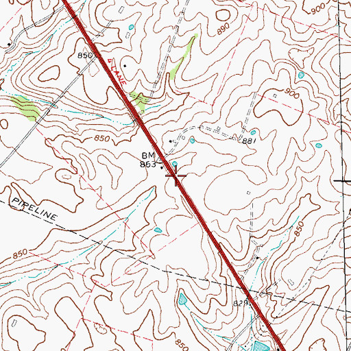 Topographic Map of Glenns Creek School (historical), KY
