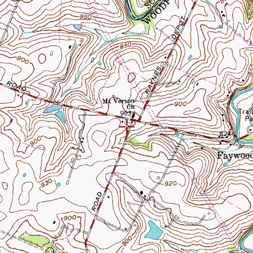 Topographic Map of Mount Vernon School (historical), KY