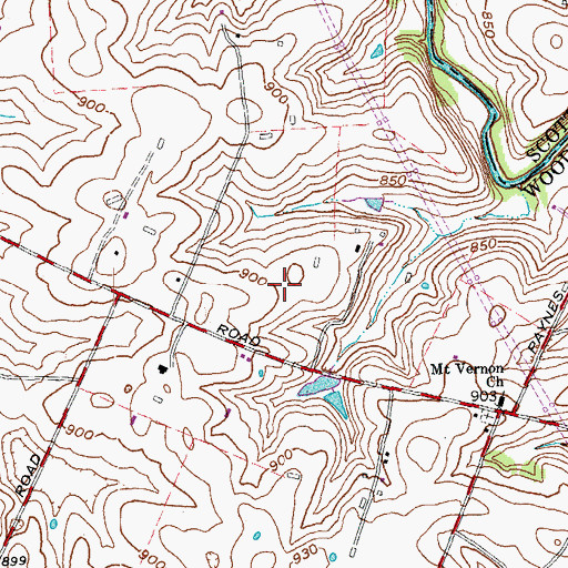 Topographic Map of Merrie Meadows Farm (historical), KY