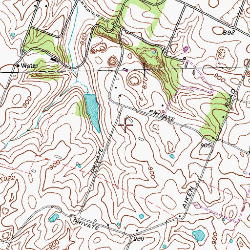 Topographic Map of Woodford Presbyterian Church (historical), KY