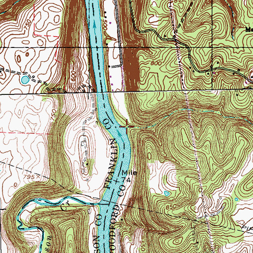 Topographic Map of Bear Branch, KY