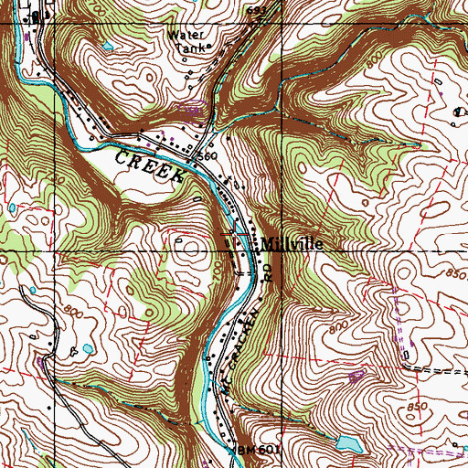 Topographic Map of Taylorton Railroad Station (historical), KY