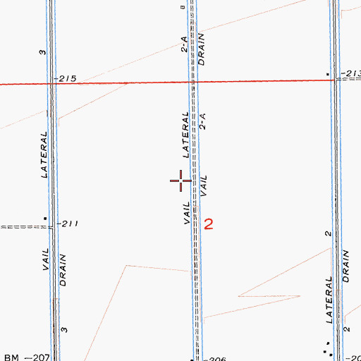 Topographic Map of Vail Lateral Two-A, CA