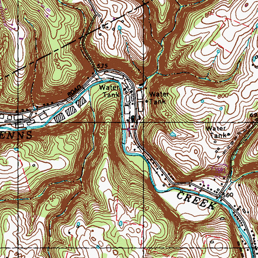 Topographic Map of Old Taylor Distillery (historical), KY