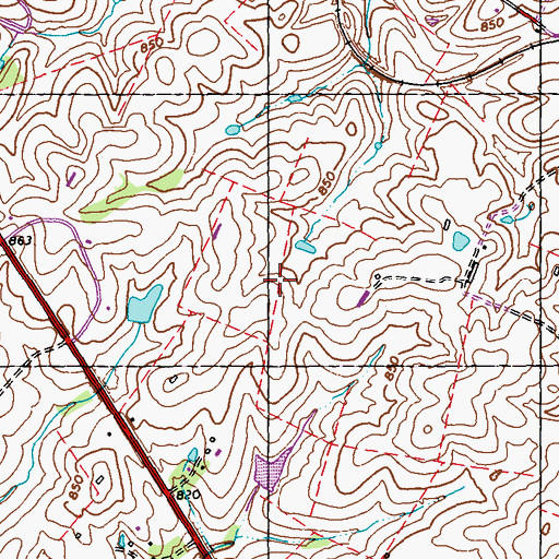 Topographic Map of Spring Garden Farm (historical), KY