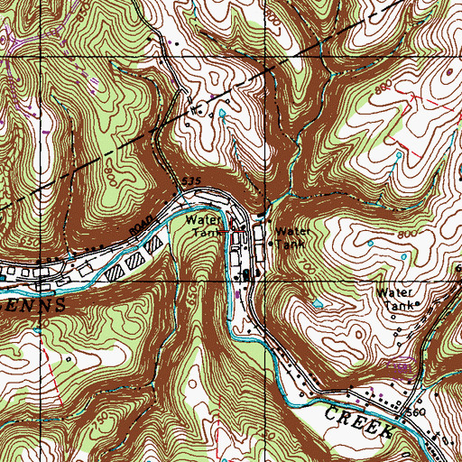 Topographic Map of Perrys Mill (historical), KY