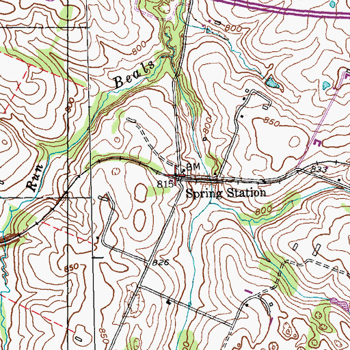 Topographic Map of Big Spring Church (historical), KY