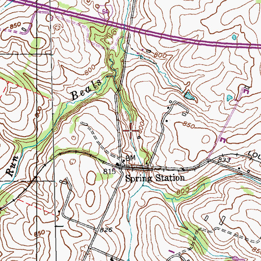 Topographic Map of Big Spring, KY