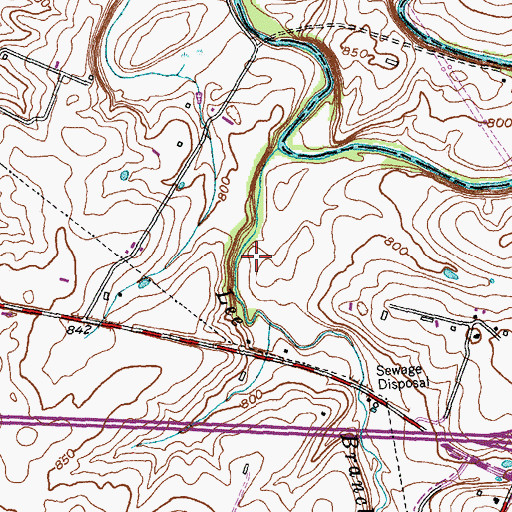 Topographic Map of Elkwood Farm (historical), KY