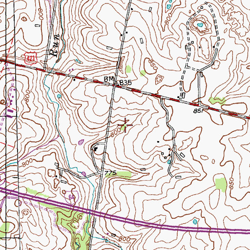 Topographic Map of Sherwood Farm (historical), KY