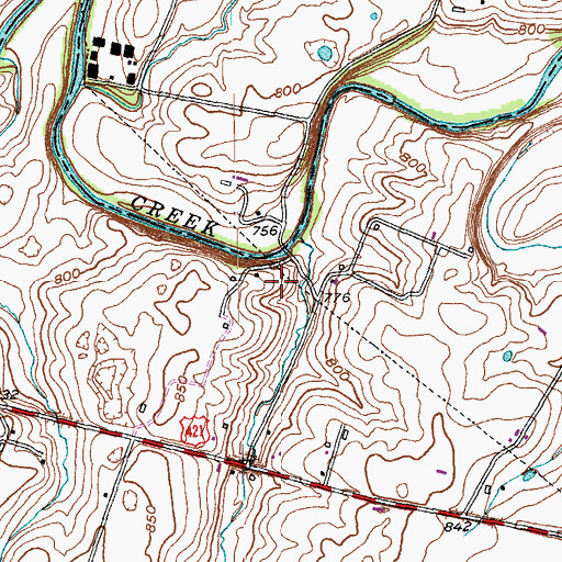 Topographic Map of Sodom (historical), KY