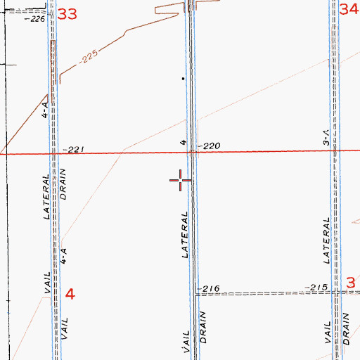 Topographic Map of Vail Lateral Four, CA