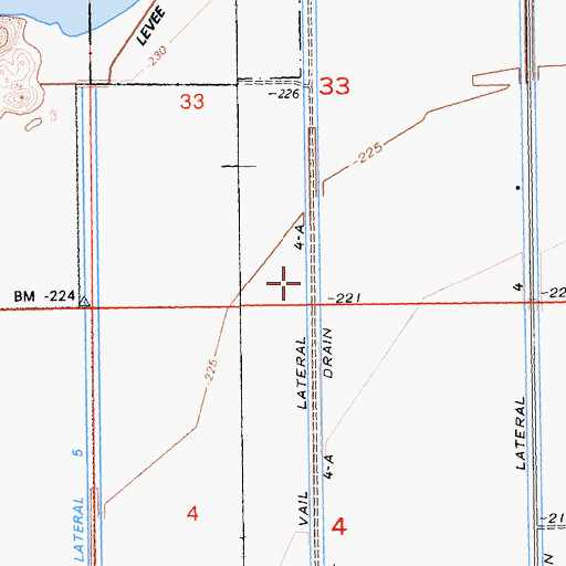 Topographic Map of Vail Lateral Four-A, CA