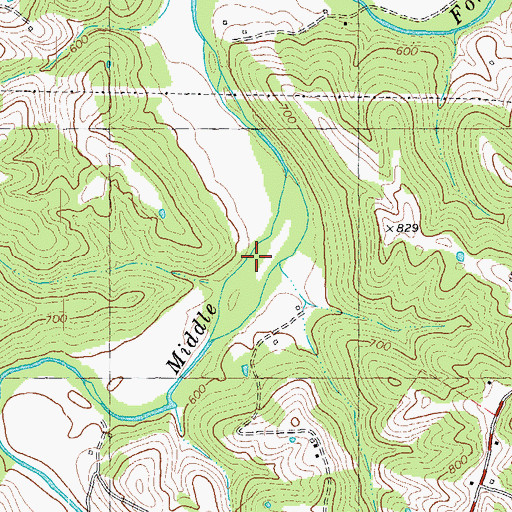 Topographic Map of Grassy Creek Baptist Church (historical), KY