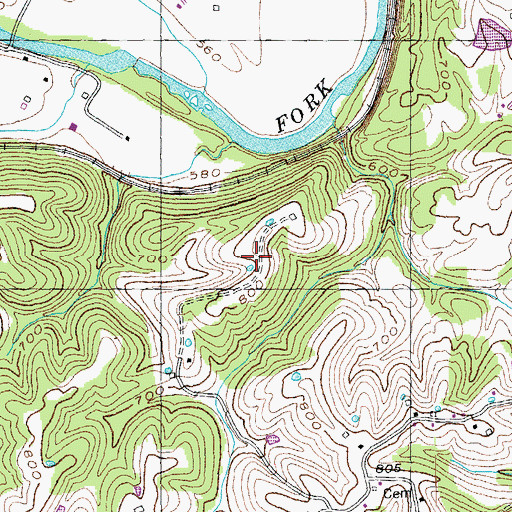 Topographic Map of Levingood School (historical), KY