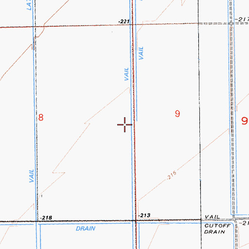 Topographic Map of Vail Lateral Five, CA