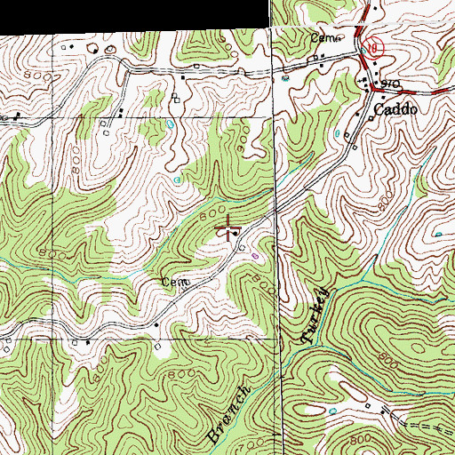 Topographic Map of Thomas Hill, KY