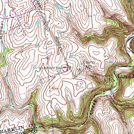 Topographic Map of Franklin County Childrens Home (historical), KY