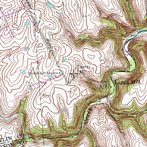 Topographic Map of Franklin County Farm (historical), KY