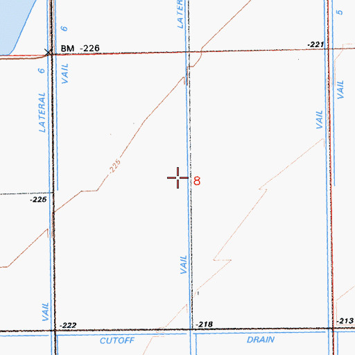 Topographic Map of Vail Lateral Five-A, CA