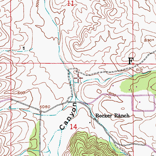 Topographic Map of Algerita Canyon, AZ
