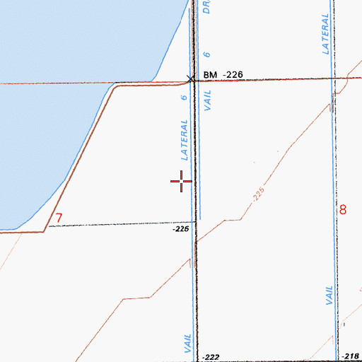 Topographic Map of Vail Lateral Six, CA