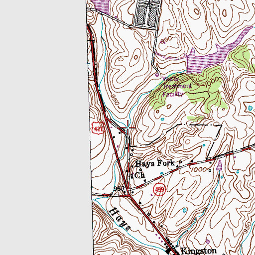 Topographic Map of Pleasant Run, KY