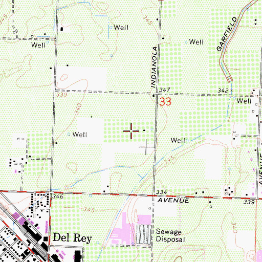 Topographic Map of Kudo Farms, CA