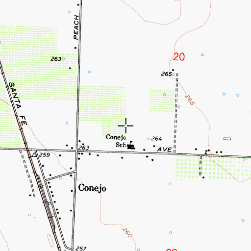 Topographic Map of Nash Farms, CA