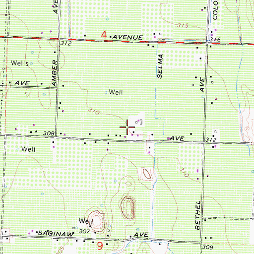 Topographic Map of Mulligan Farm, CA