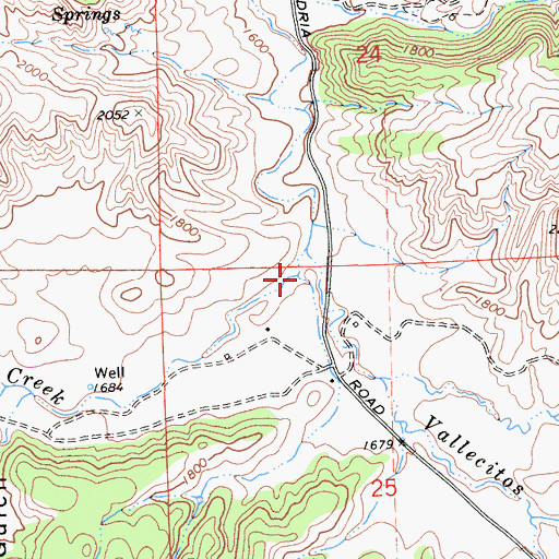 Topographic Map of Vallecitos Creek, CA