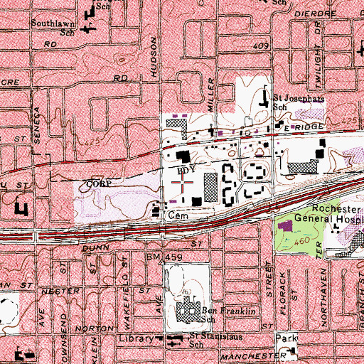 Topographic Map of North Park Drive-In (historical), NY