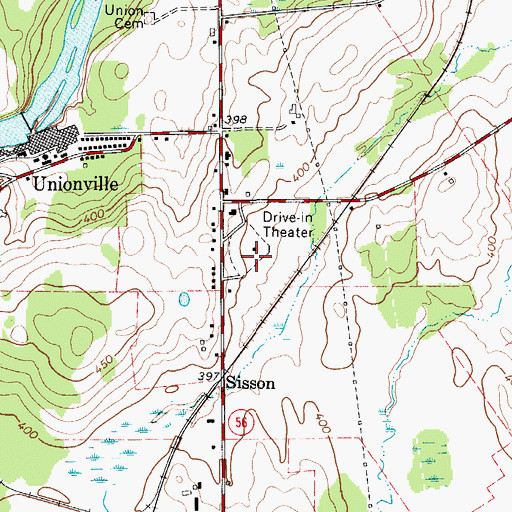 Topographic Map of Moonlight Drive-In (historical), NY