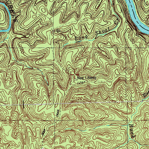 Topographic Map of Bear Wallow, KY