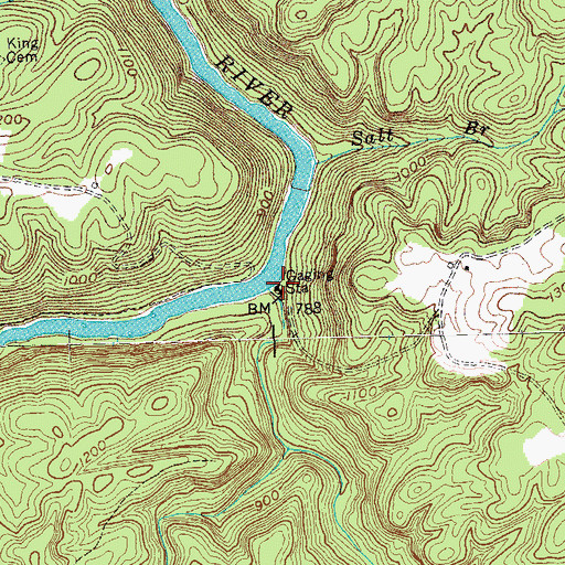 Topographic Map of Bear Creek Overlook, KY
