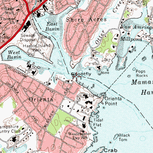 Topographic Map of Indian Point, NY