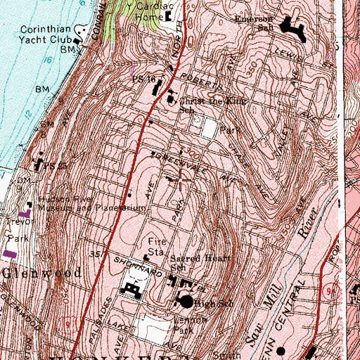Topographic Map of Kinross Heights, NY