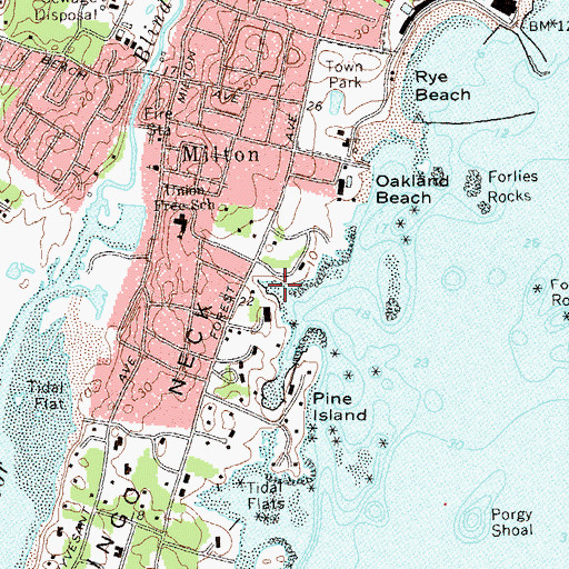 Topographic Map of Kniffins Cove, NY