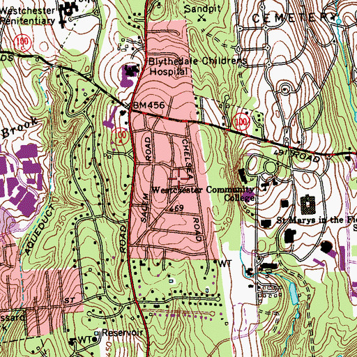 Topographic Map of Knollwood Manor, NY