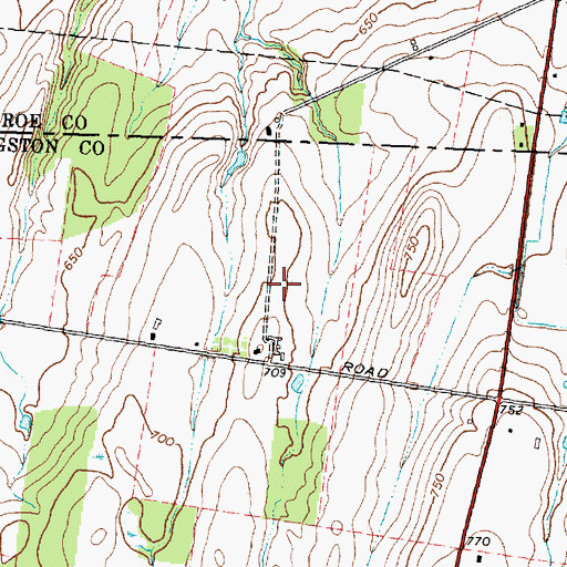 Topographic Map of Barber-Mulligan Farm, NY