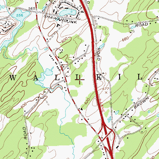 Topographic Map of Fair Oaks Drive-In, NY