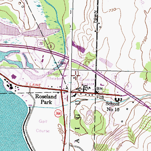 Topographic Map of Parkway Drive-In (historical), NY