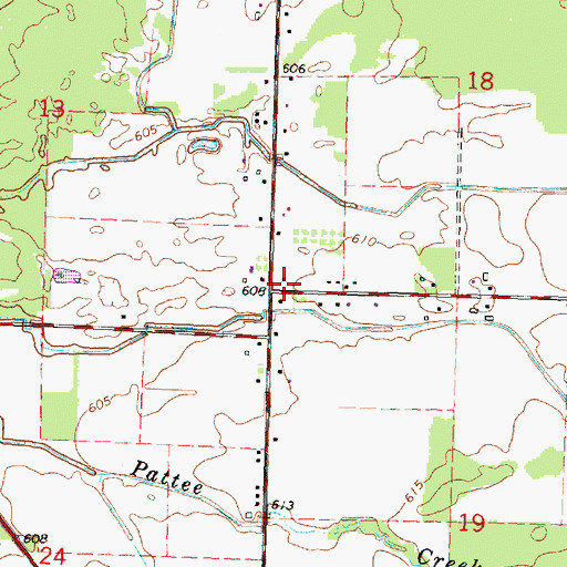 Topographic Map of Verne Post Office (historical), MI