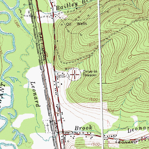 Topographic Map of Limestone Drive-In (historical), NY