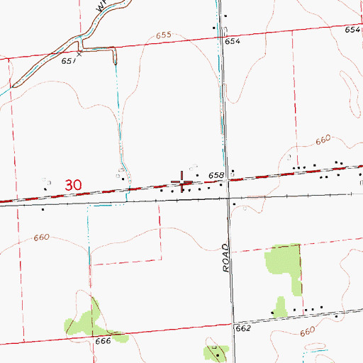 Topographic Map of Randall Post Office (historical), MI
