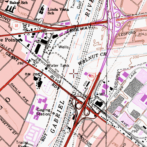 Topographic Map of Walnut Creek, CA