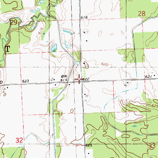 Topographic Map of Leutz Post Office (historical), MI